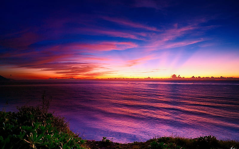 colorful horizon sunsets-Nature, HD wallpaper