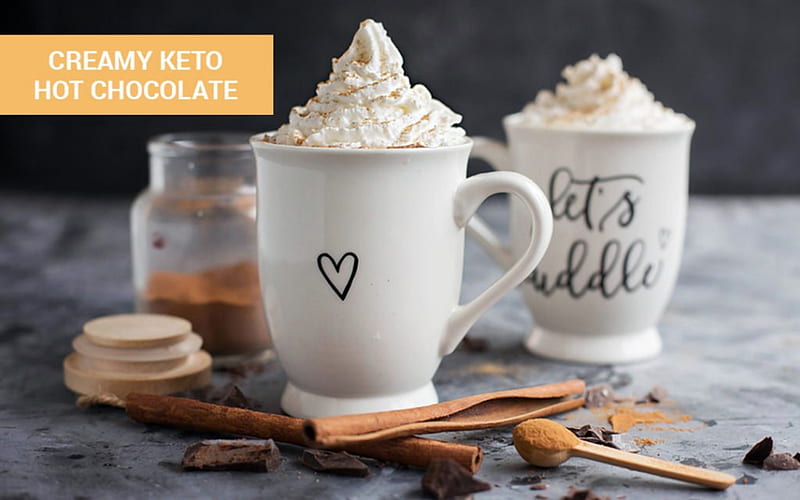 Creamy Hot Chocolate, Cups, Creamy, Chocolate, Hot, Cookies, HD wallpaper