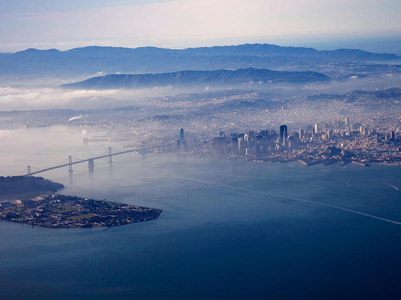 San Francisco Oakland Bay Bridge-world beautiful scenery, HD wallpaper