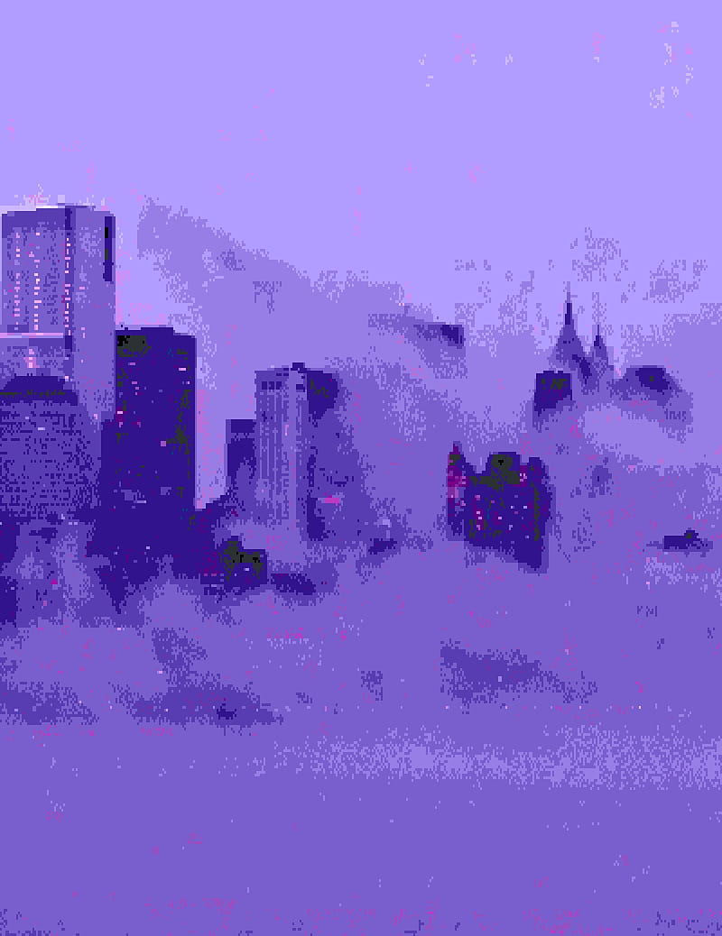 Download Cute Aesthetic Pc 8-bit Pastel City Wallpaper