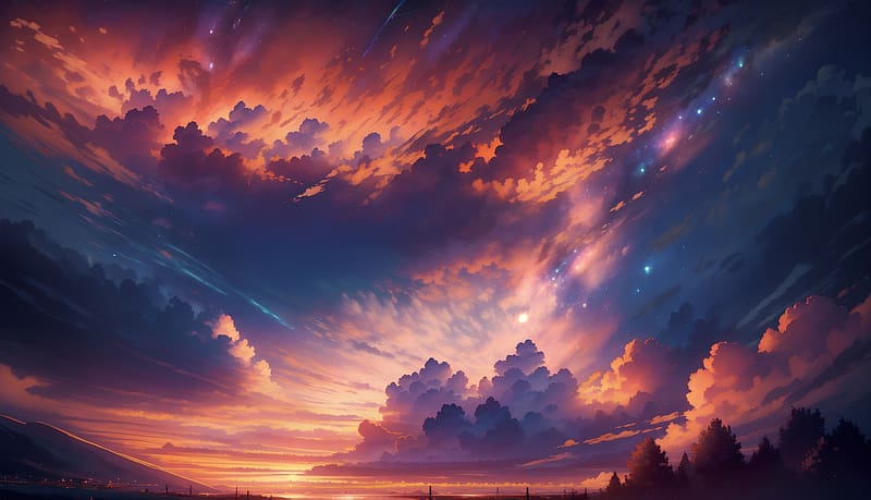 Magical Clouds 23 Anime Art, HD wallpaper