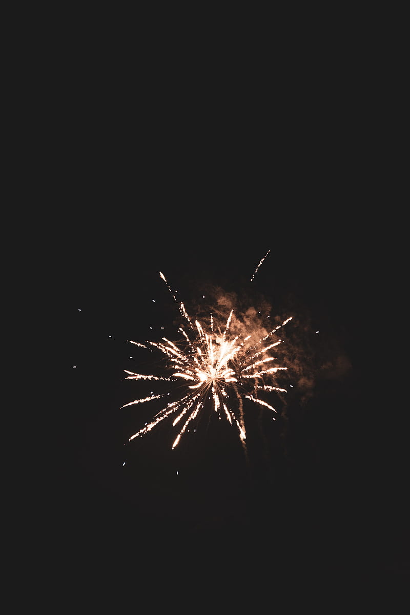 salute, fireworks, black, HD phone wallpaper
