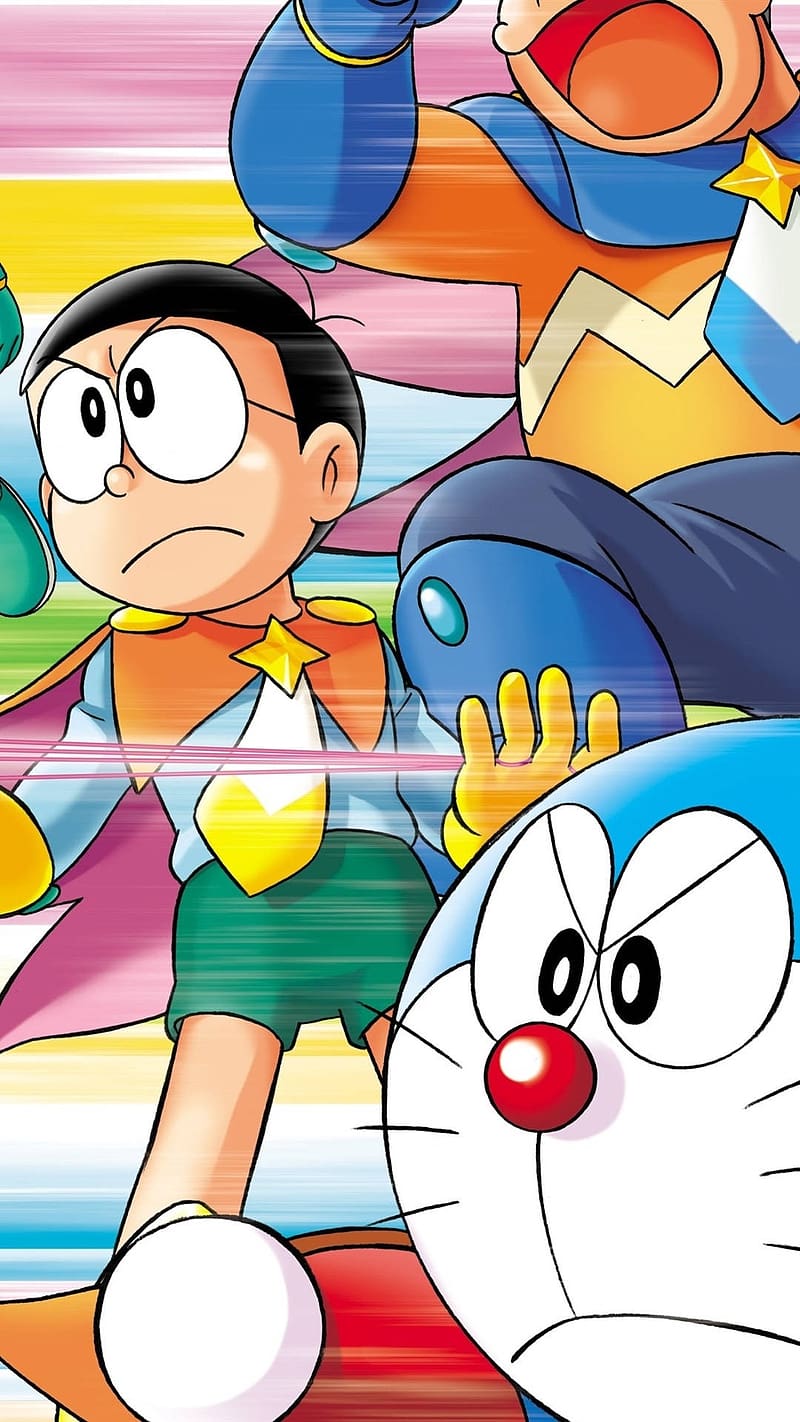 Doraemon Cartoon, Fierce Nobita And Doraemon, cartoon, doraemon, HD phone wallpaper