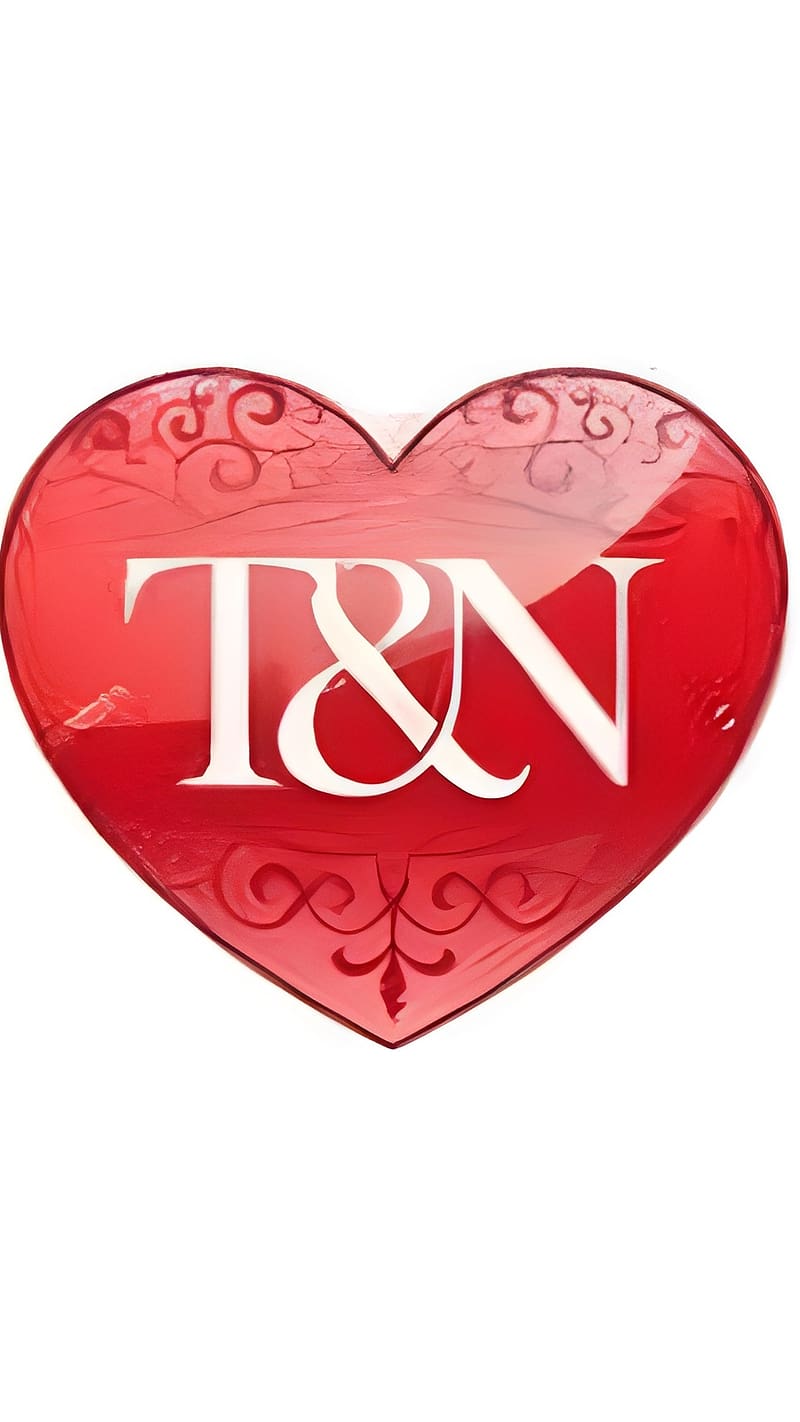 T N Name Love, red heart t n, letter t n, HD phone wallpaper