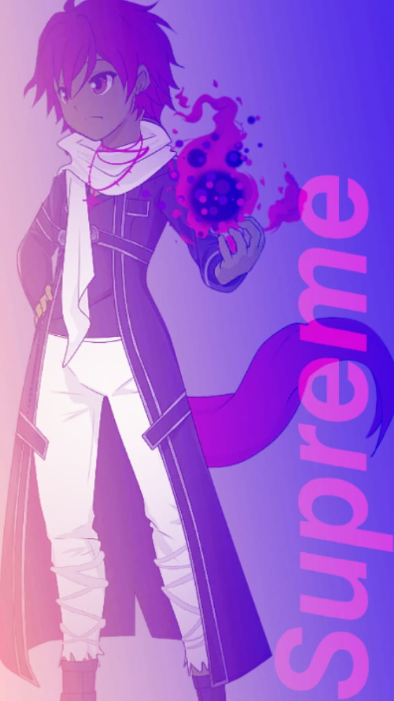 Supreme , anime, oc, purple, HD phone wallpaper