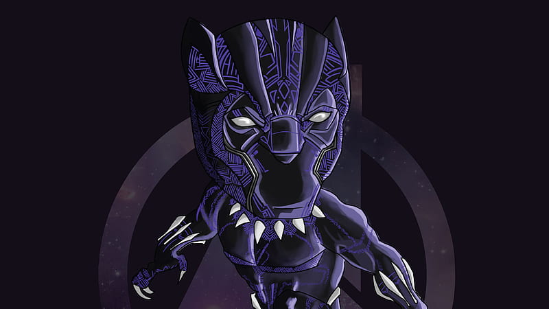 Black Panther Doodle Art, black-panther, superheroes, artist, artwork, digital-art, HD wallpaper