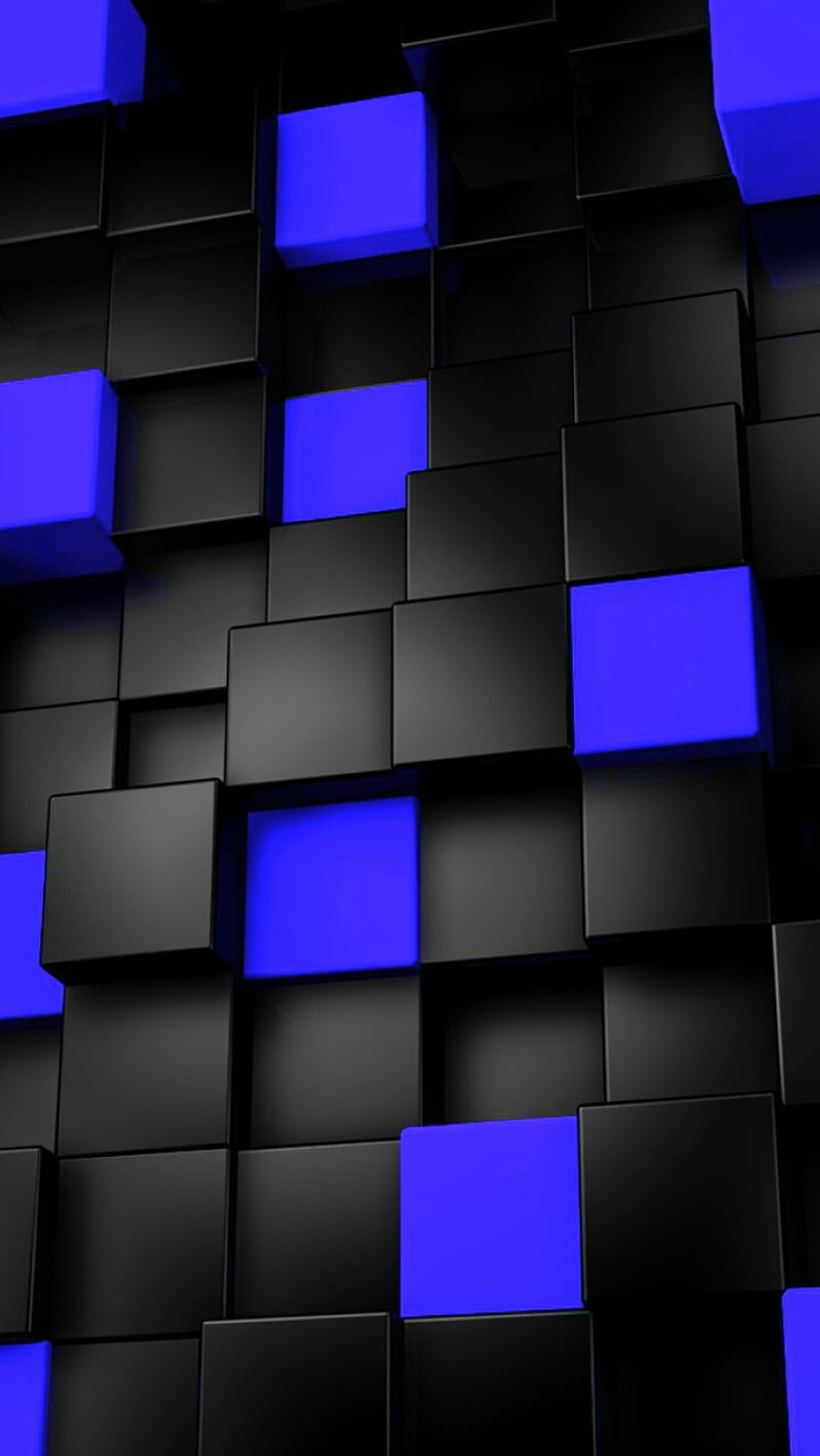 MVP Cubes, blue, HD phone wallpaper