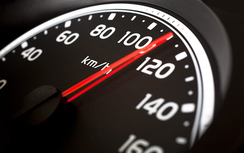 speedometer, arrow, speed, 110 kilometers per hour, HD wallpaper
