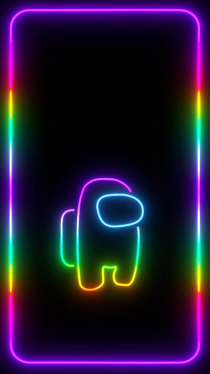 Among us rgb, allcolors, among us, colorfull, neon, HD phone wallpaper