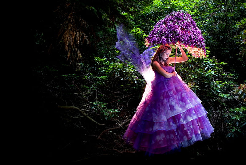 The Foxglove Fairy, Fairy, Flowers, Wings, Foxglove, Woman, HD wallpaper