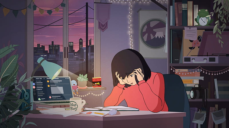 Lofi Anime Girl, Anime Girl Studying, HD wallpaper