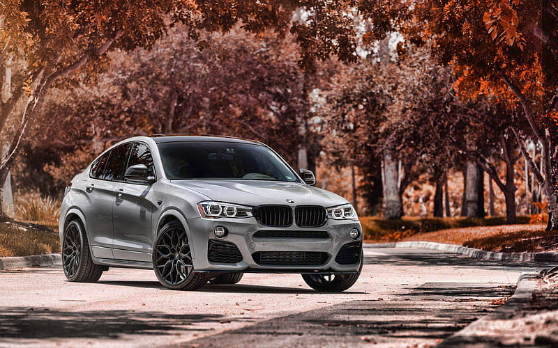 BMW X4 M40i, tuning, 2019 cars, autumn, Vossen Wheels, HF-2, 2019 BMW X4, german cars, BMW, HD wallpaper