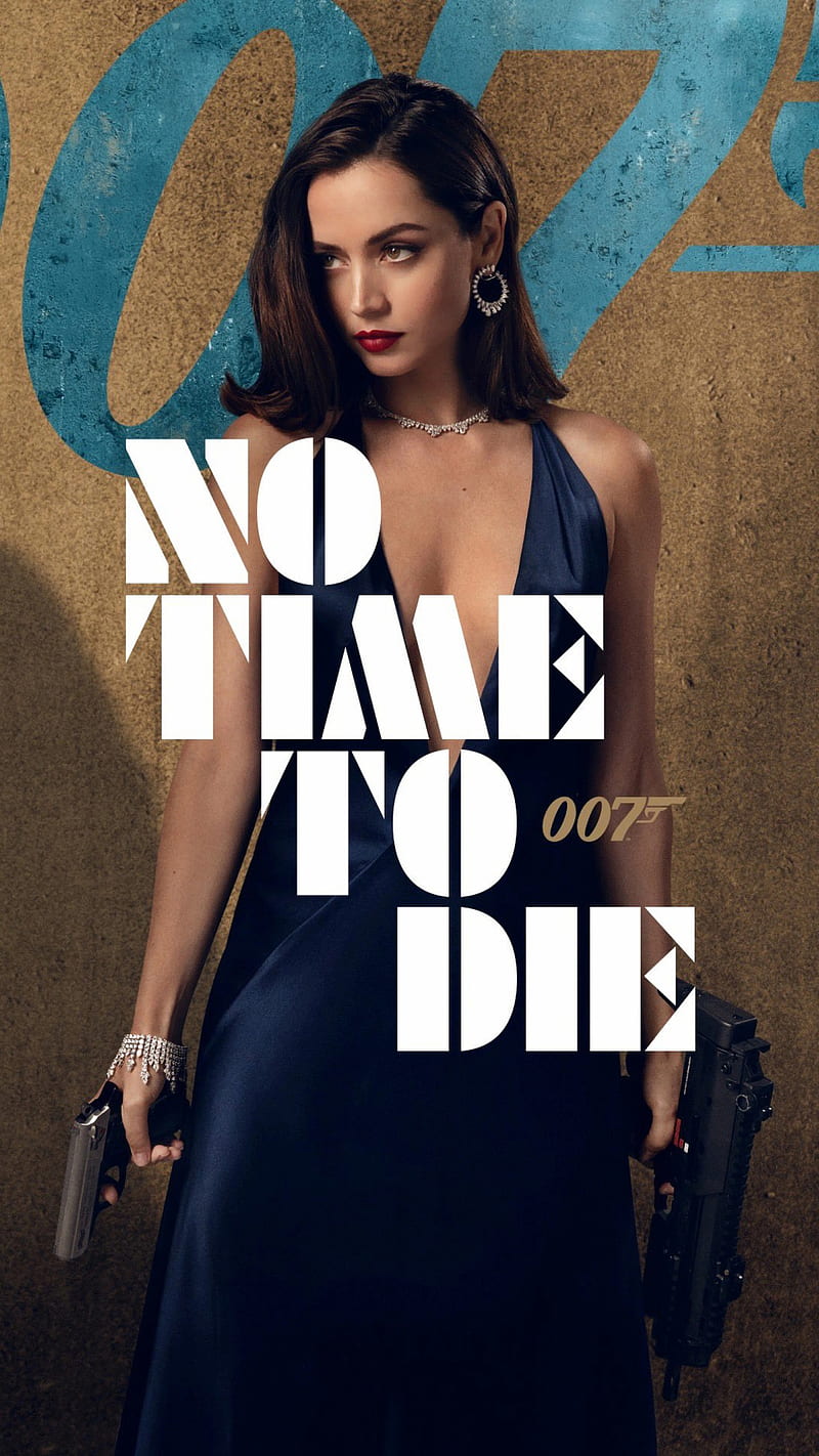 No time to die, 007, action, beauty, female, film, girl, gun, james bond, movie, spy, HD phone wallpaper