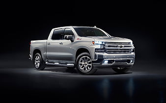 Chevrolet Silverado 1500 LTZ Z71 studio, 2020 cars, SUVs, AU-spec, 2020 Chevrolet Silverado, american cars, Chevrolet, HD wallpaper