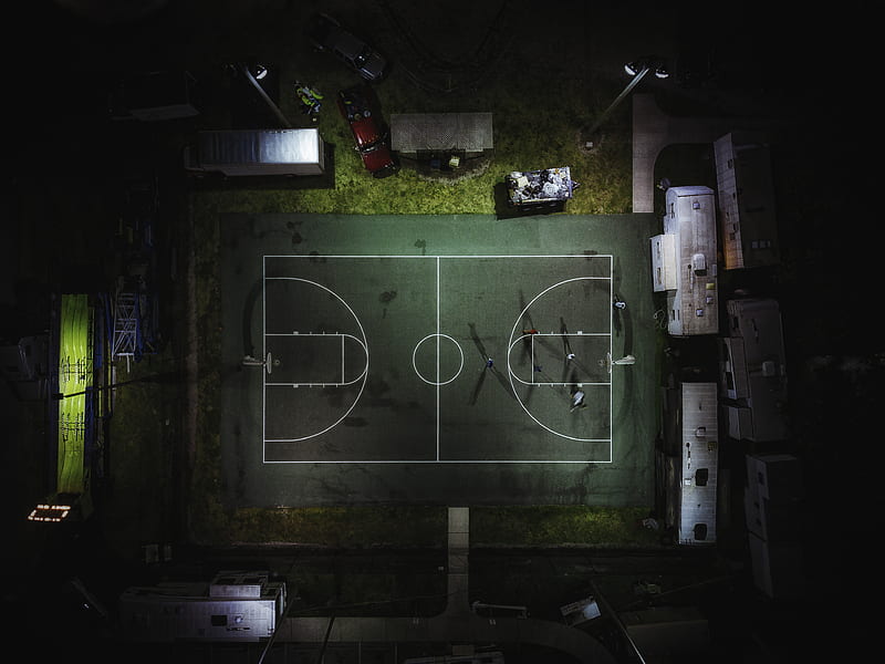 Aerial graphy of green basketball court HD wallpaper Peakpx