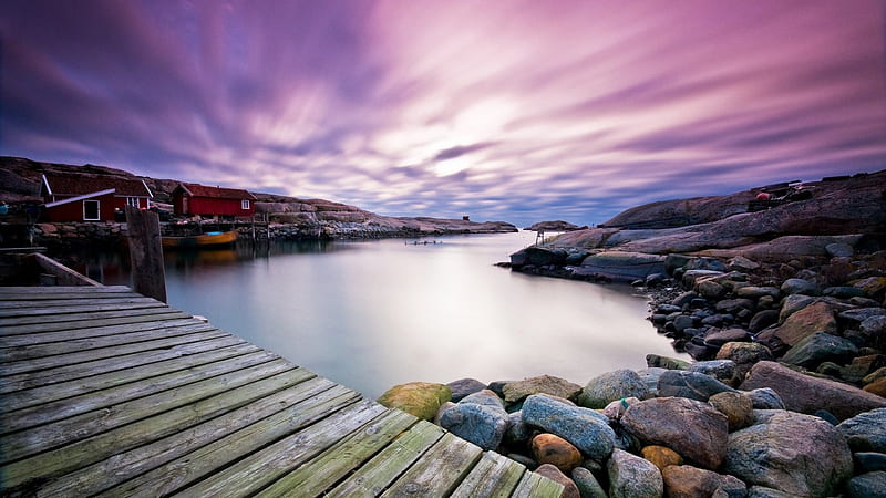 Swedish West Coast at Twilight, Coast, Sky, Clouds, Twilight, Sunsets,  Nature, HD wallpaper | Peakpx