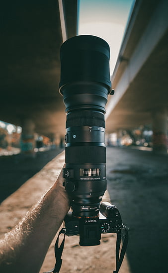 Black Tele Lens On Black Surface, Hd Phone Wallpaper 