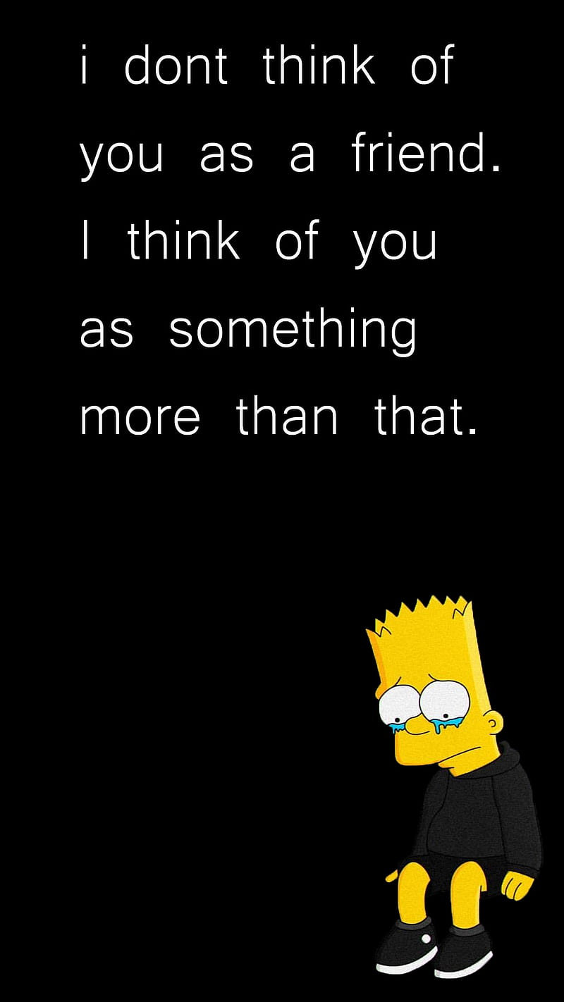 Crush Bart, bart, broken heart, crush, sad, simpsons, HD phone wallpaper