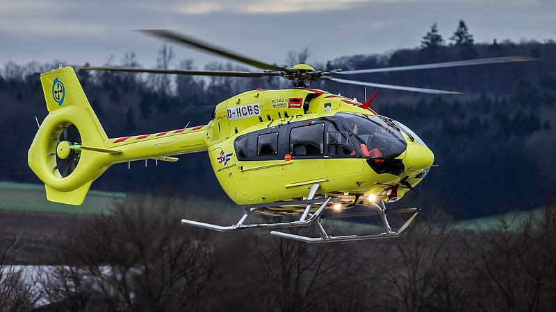 Airbus EC145t2 Ambulance Helicopter, Helicopter, Transport, Airbus, Ambulance, HD wallpaper