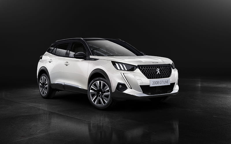 Peugeot 2008 GT Line crossovers, 2019 cars, studio, 2019 Peugeot 2008, french cars, Peugeot, HD wallpaper