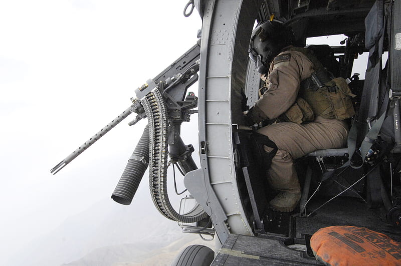Keeping Watch Over the Troops, gunner, fighter, helicopter, recon, military, jet, HD wallpaper