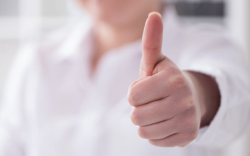 Thumbs up, success sign, business concepts, business man, Thumbs Up Sign, HD wallpaper