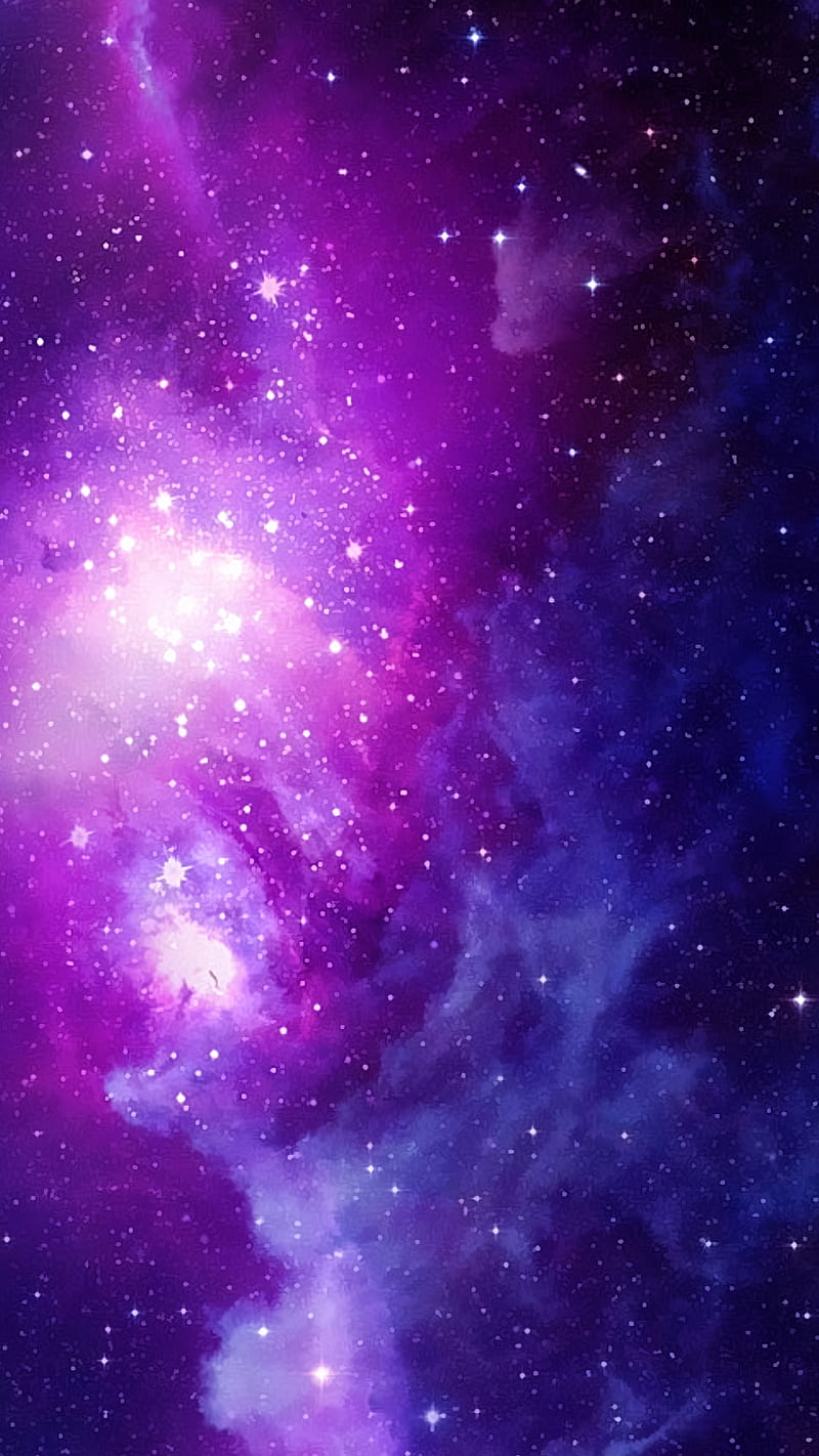 Solar Space Purple, landscape, nature, skies, stars, universe, HD phone wallpaper