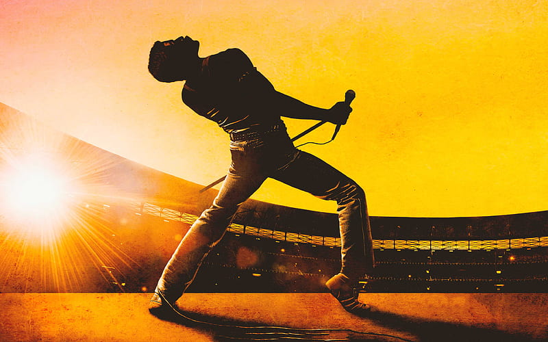 Bohemian Rhapsody Freddie Mercury, poster, 2018 movie, Rami Malek, HD wallpaper