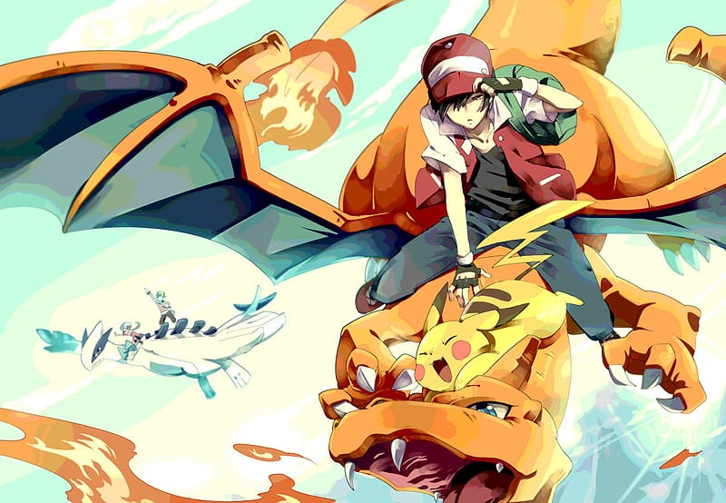 Pokemon Cartoon Poster Rayquaza Pikachu Gengar Charizard Anime