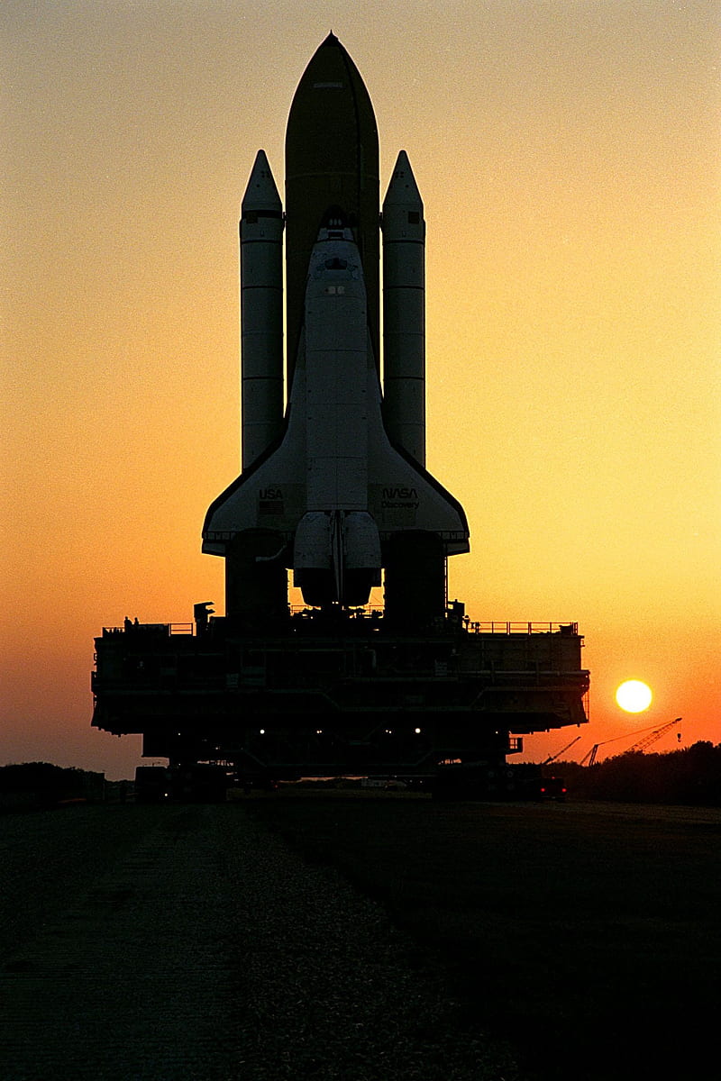 STS-91, Space Shuttle Discovery, Kennedy Space Center, NASA, astronomy, sunset, HD phone wallpaper