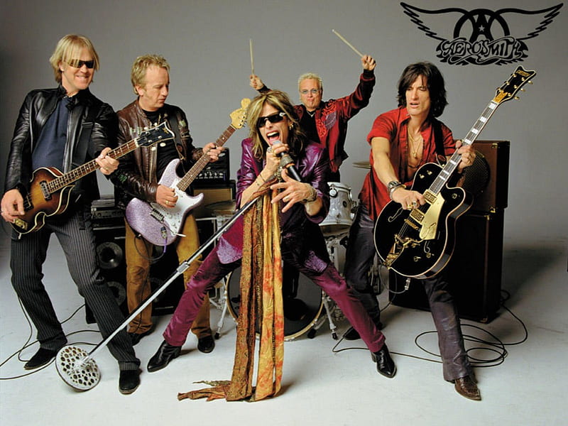 Download Aerosmith Rock Band Black And White Logo Wallpaper  Wallpaperscom