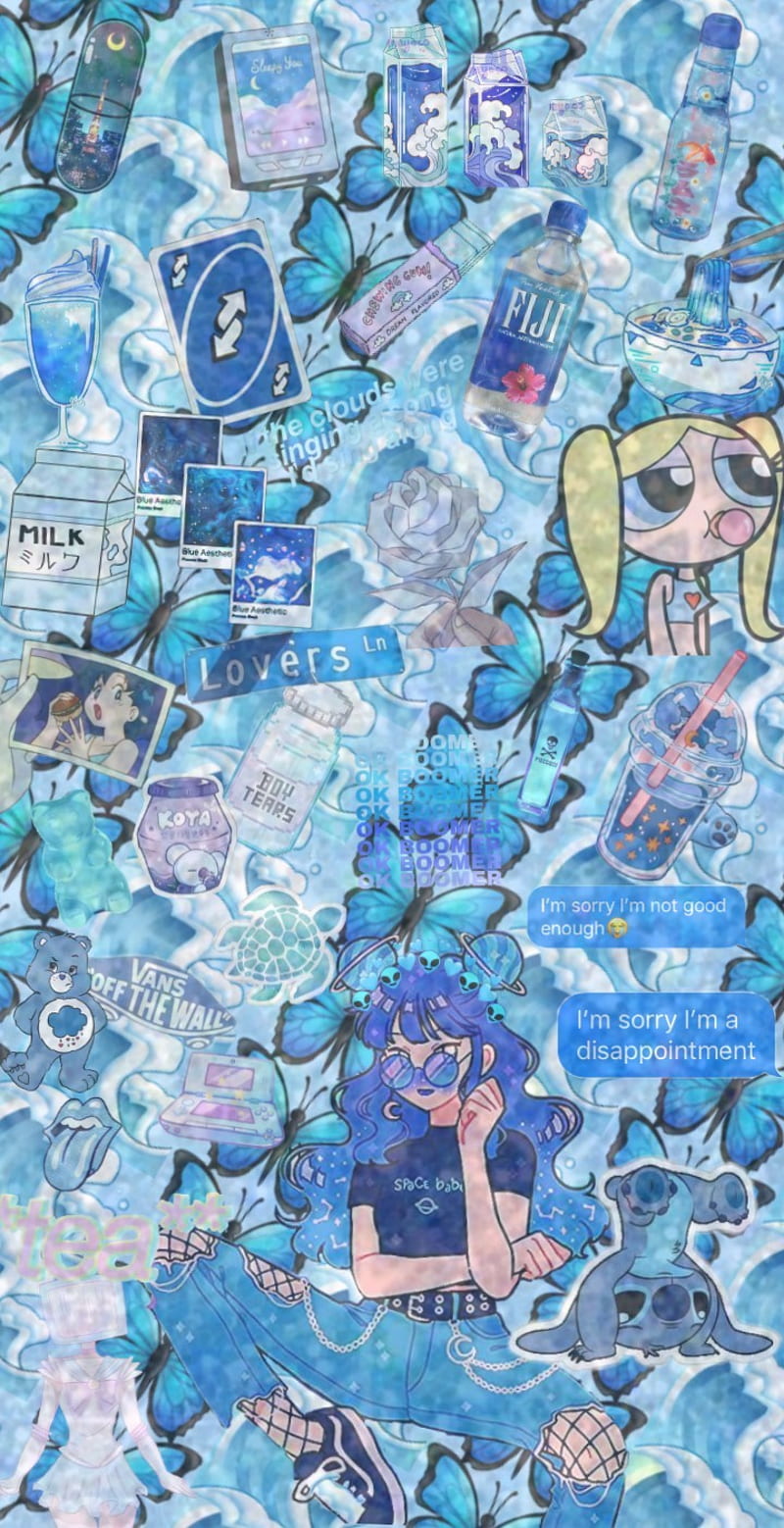 Blue vibes , art, moon, HD phone wallpaper