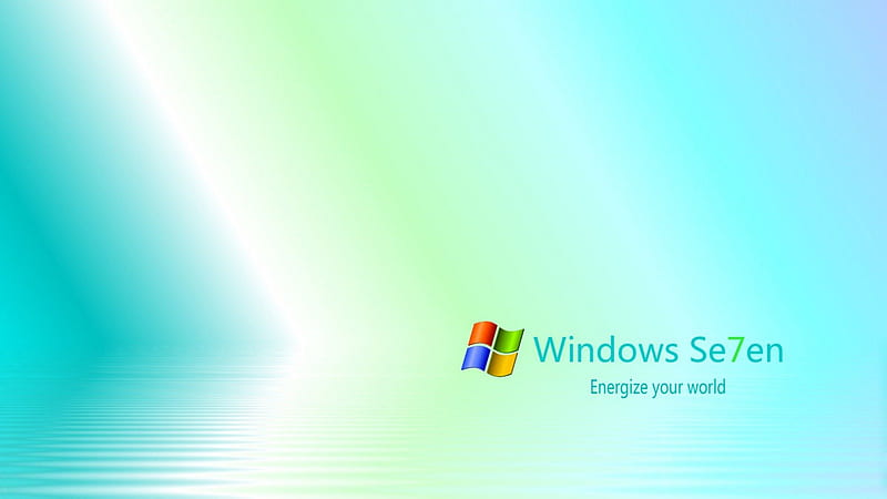 Energize Your World, computer, abstract, windows 7, blue, HD wallpaper