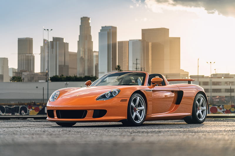 Porsche, Porsche Carrera GT, Orange Car , Sport Car, HD wallpaper