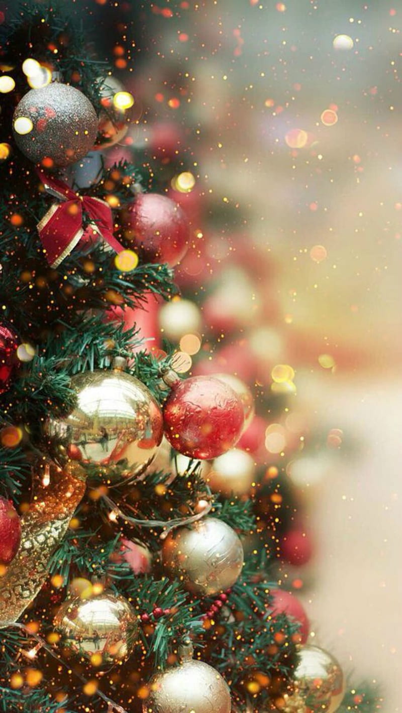 Christmas decoration, baubles, snow, HD phone wallpaper
