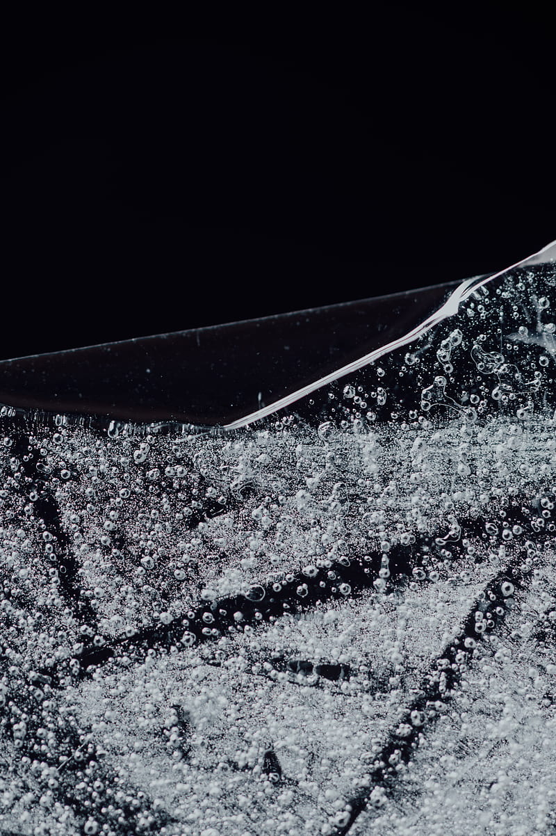 ice, frozen, transparent, black, HD phone wallpaper