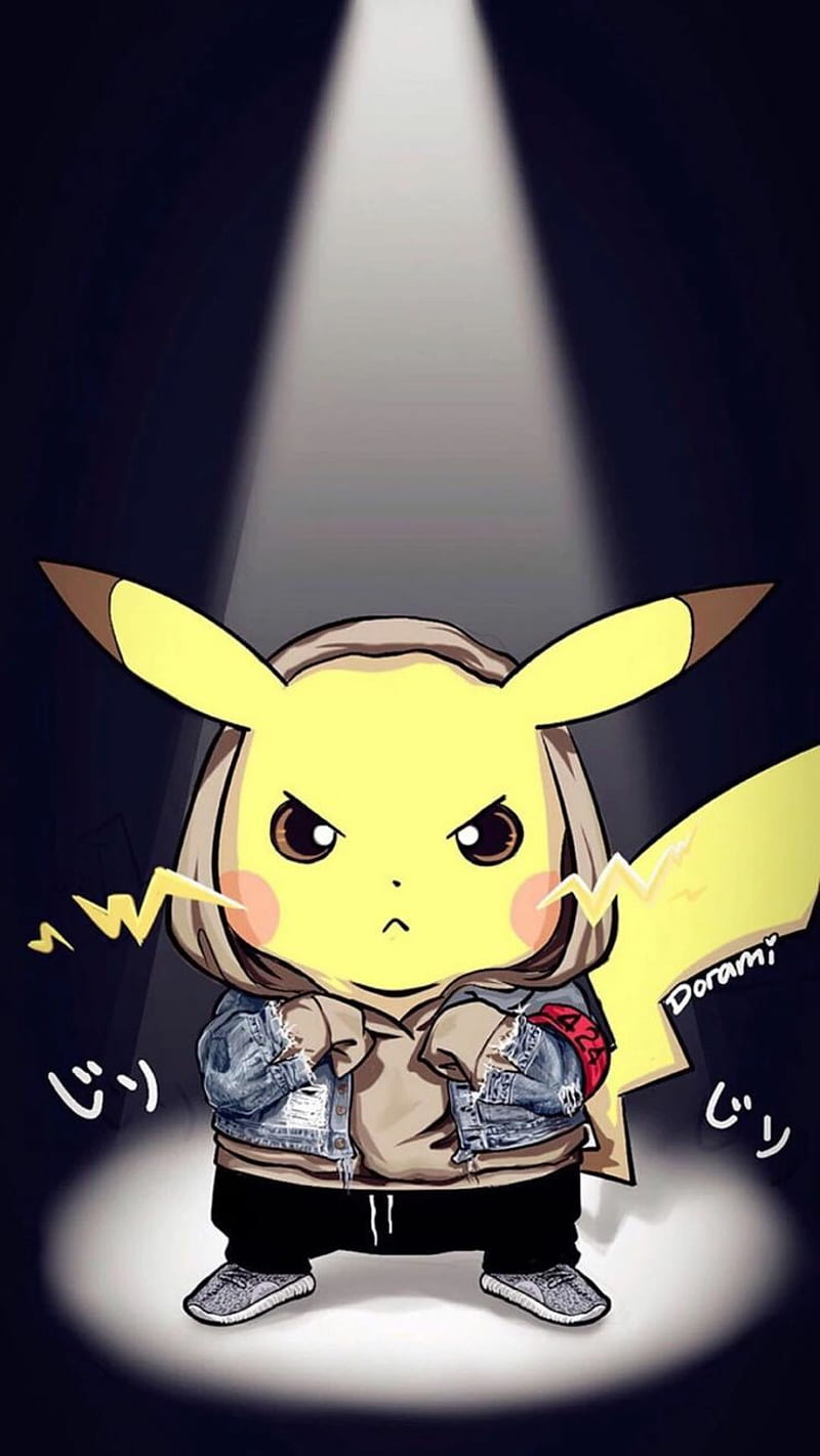 Cute Pikachu, anime, pokemon, pokemonart, pokemongo, HD phone wallpaper