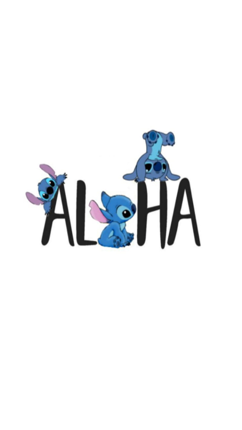 Stitch Aloha, cute, lilo, HD phone wallpaper