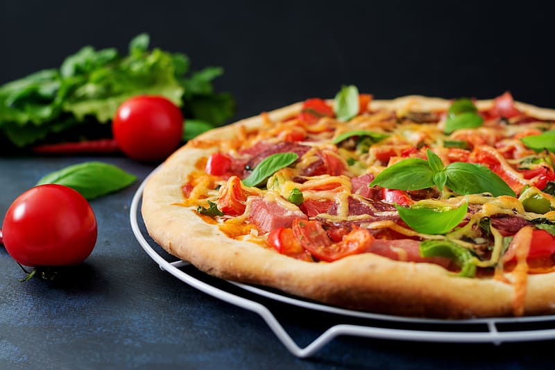 Food, Pizza, Still Life, Tomato, HD wallpaper