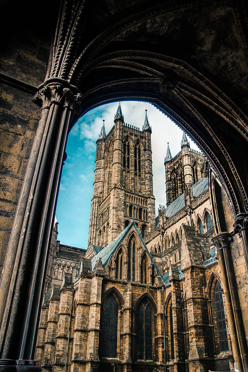 low-angle graphy of brown gothic cathedral, HD phone wallpaper