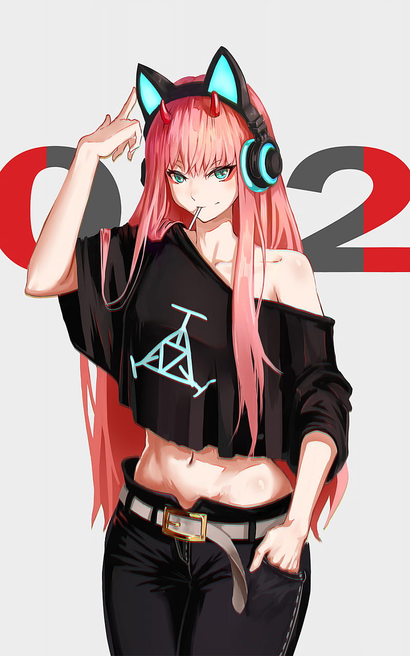 Hot, Anime Girl, Zero Two, Urban Outfit, Art, Samsung Galaxy Note ...