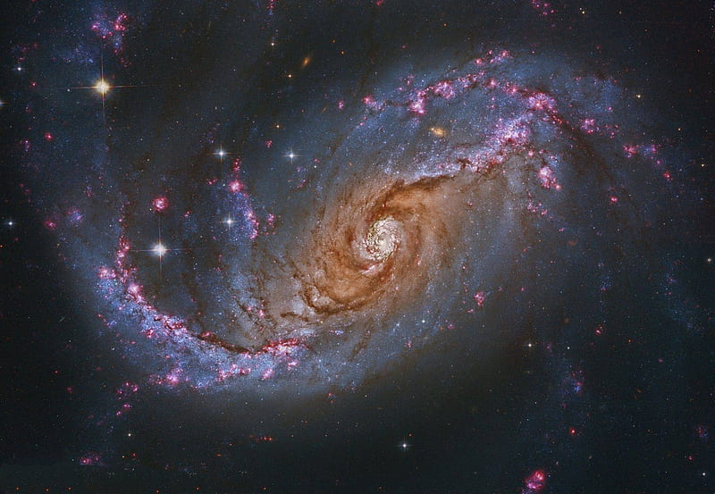 NGC 1672 Barred Spiral Galaxy, stars, cool, space, fun, galaxies, HD wallpaper
