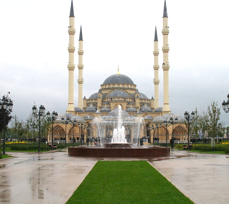 Mosque Chechnya, chechen, islam, moschee, mosque, HD wallpaper