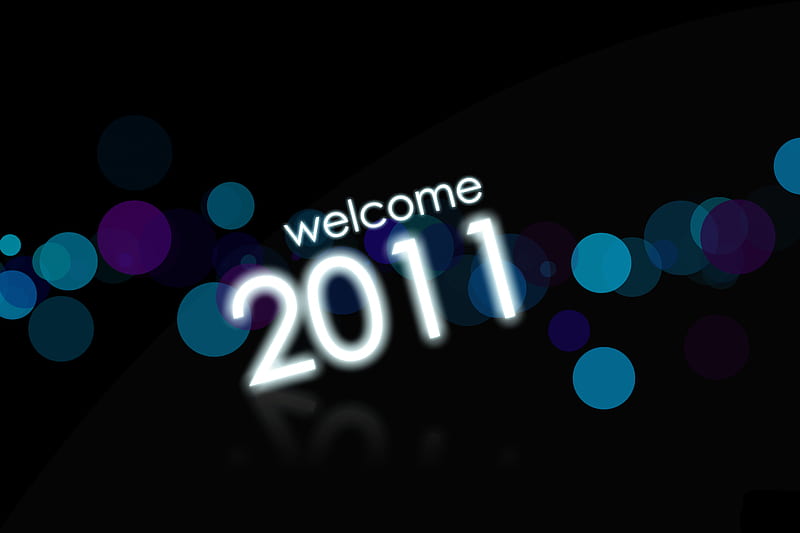 Welcome!, 3d, graphy, new year, 2011, abstract, HD wallpaper