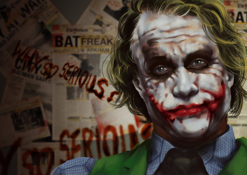 Art The Joker, joker, superheroes, supervillain, artwork, HD wallpaper