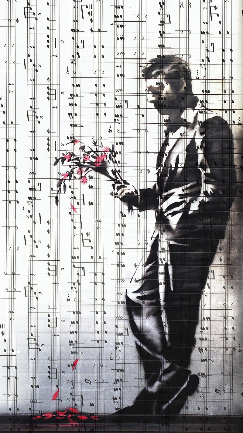 Man With Flowers, Arts Culture, Banksy graffiti, DimDom, Man, art Street,  art meaning, HD phone wallpaper | Peakpx
