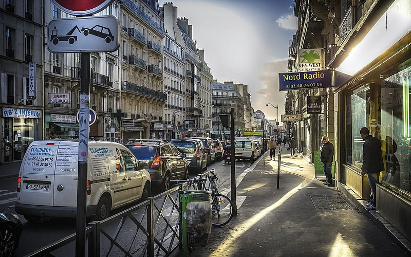 old quarter, paris, street, movement, france, HD wallpaper