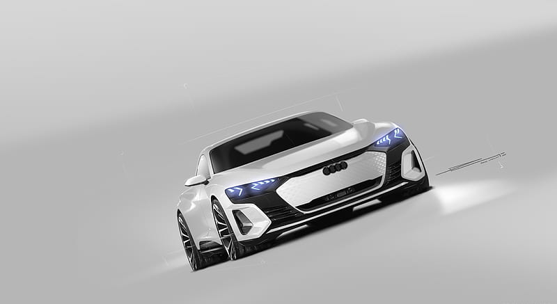 2022 Audi e-tron GT quattro - Design Sketch , car, HD wallpaper