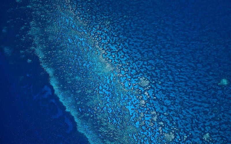 Aerial coral reefs-MAC OS X Mountain Lion, HD wallpaper