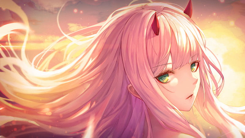 Darling In The FranXX Zero Two Hiro Zero Two With Uncombed Pink Hair Anime, HD wallpaper